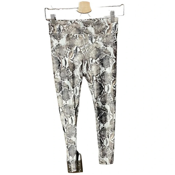 KORAL Lustrous High-rise Leggings Diamond‎ Back Brown Snakeskin Size Small - Picture 2 of 10